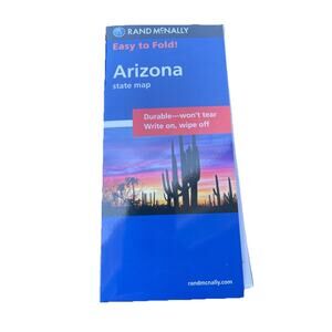 Rand McNally Easy to Fold Map of Arizona Durable Write On Wipe Off Wont Tear